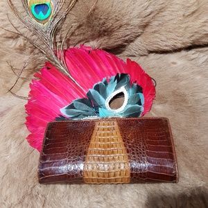 VINTAGE GENUINE  CROCODILE SKIN WALLET